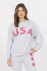 USA French Terry Crewneck | Vintage Havana Women