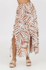 Printed Rayon Ruffle Maxi Skirt | Vintage Havana Women