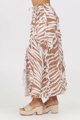 Printed Rayon Ruffle Maxi Skirt | Vintage Havana Women