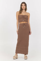 Pecan Tube Top + Skirt 2-Piece Set | Vintage Havana Women