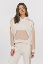 Color Block Burnout Shorts + Hoodie 2-Piece Set | Vintage Havana Women