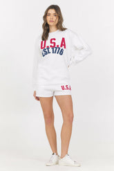 Surf Wash Fleece Shorts + Crew 2-Piece Set | Vintage Havana Women