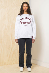 Comfort Fleece Crew with Applique | Vintage Havana Women