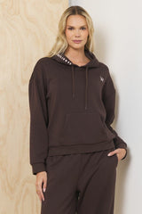 Teddy Fleece Hoodie w/ Whipstitch | Vintage Havana Women