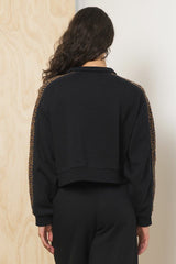 Heavy Surfwash Quarter Zip w/ Printed Insert | Vintage Havana Women