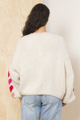 Heart Jacquard Cardigan | Vintage Havana Women