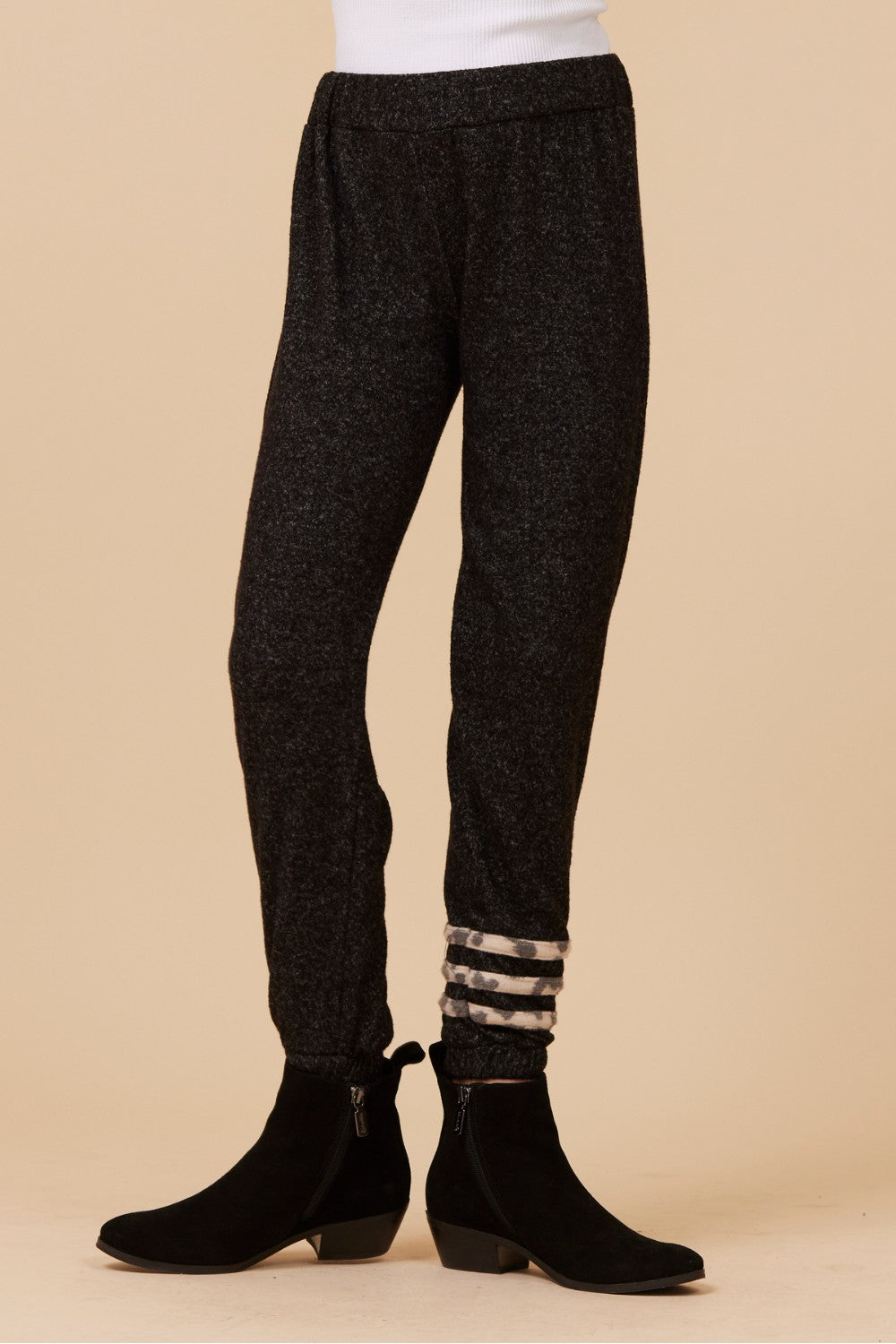 LEOPARD STRIPE HACCI JOGGER | Vintage Havana Clothing