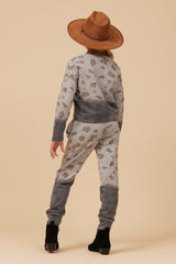 Large Leopard Print Dip Dye Crewneck | Vintage Havana Clothing