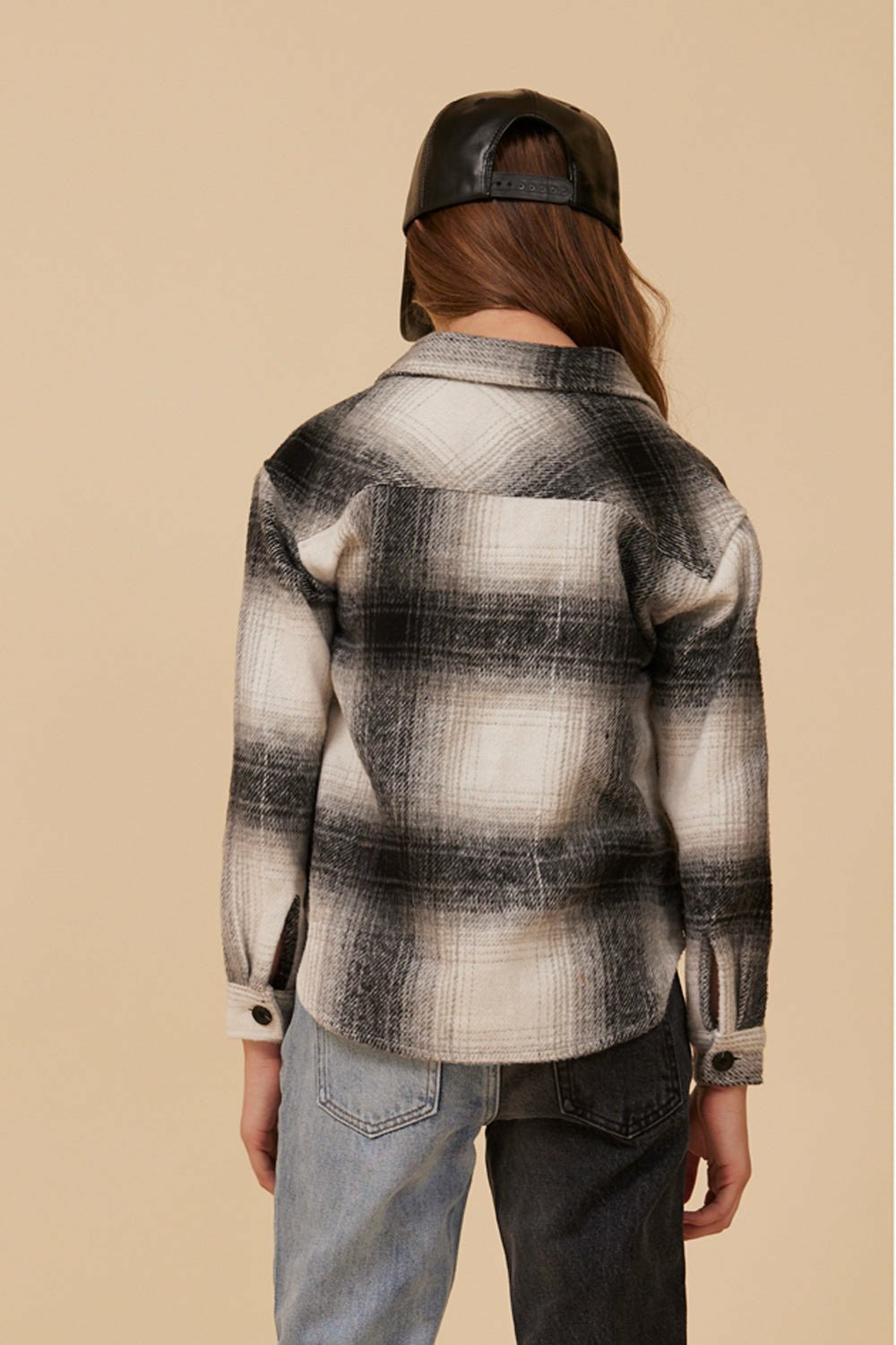 FLANNEL SHACKET- BLACK | Vintage Havana Clothing