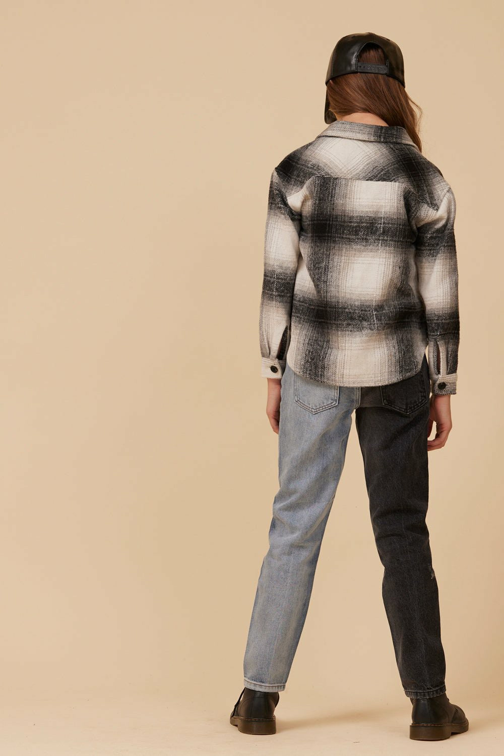 FLANNEL SHACKET- BLACK | Vintage Havana Clothing