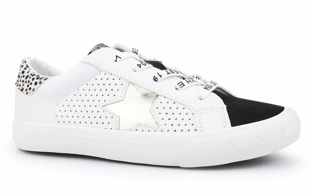 KIDS GLORIA - BLACK WHITE MULTI | Vintage Havana Shoes