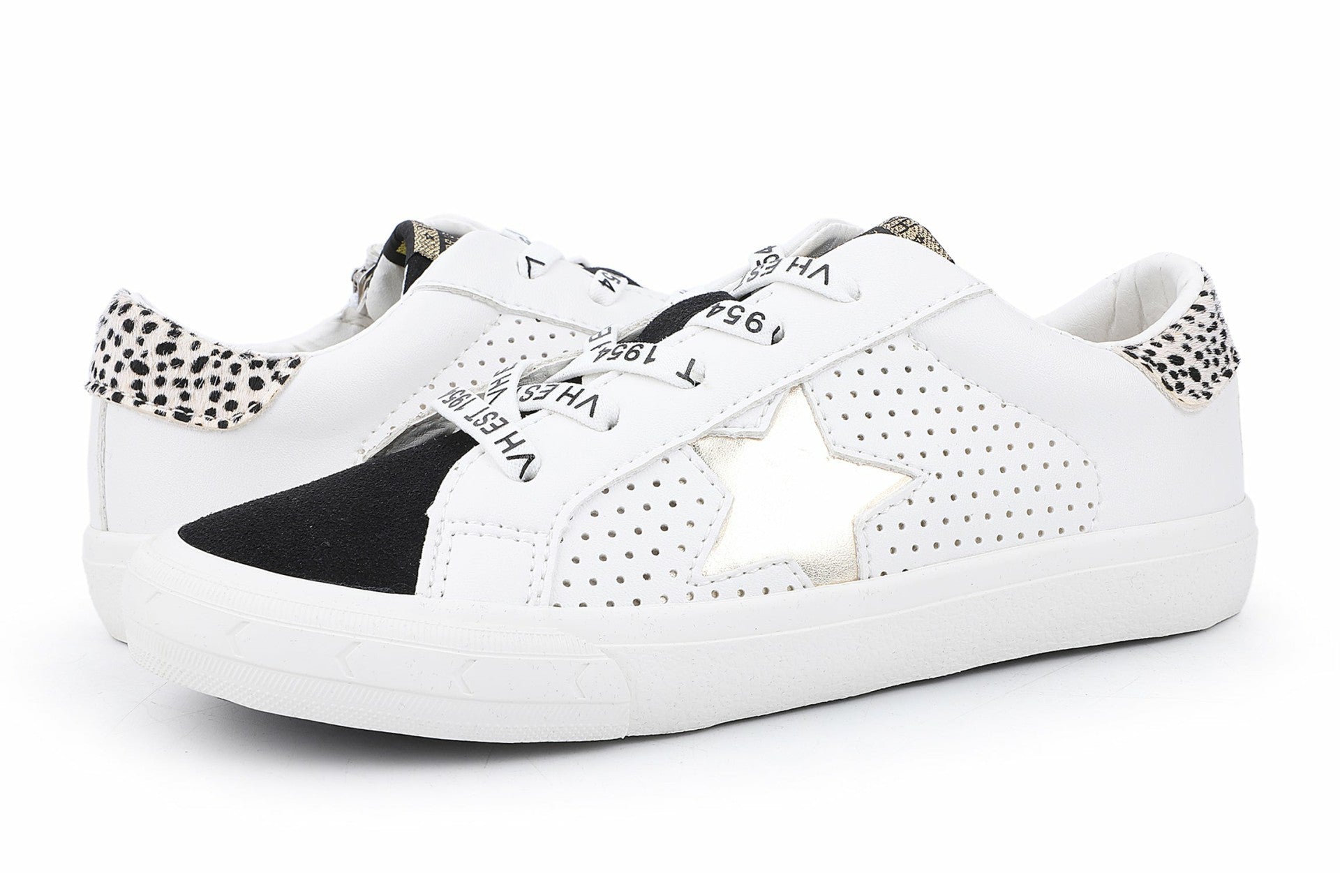 KIDS GLORIA - BLACK WHITE MULTI | Vintage Havana Shoes