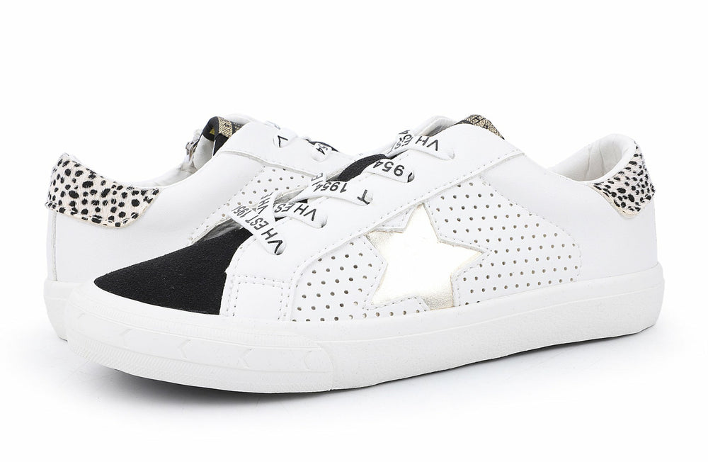 KIDS GLORIA - BLACK WHITE MULTI | Vintage Havana Shoes