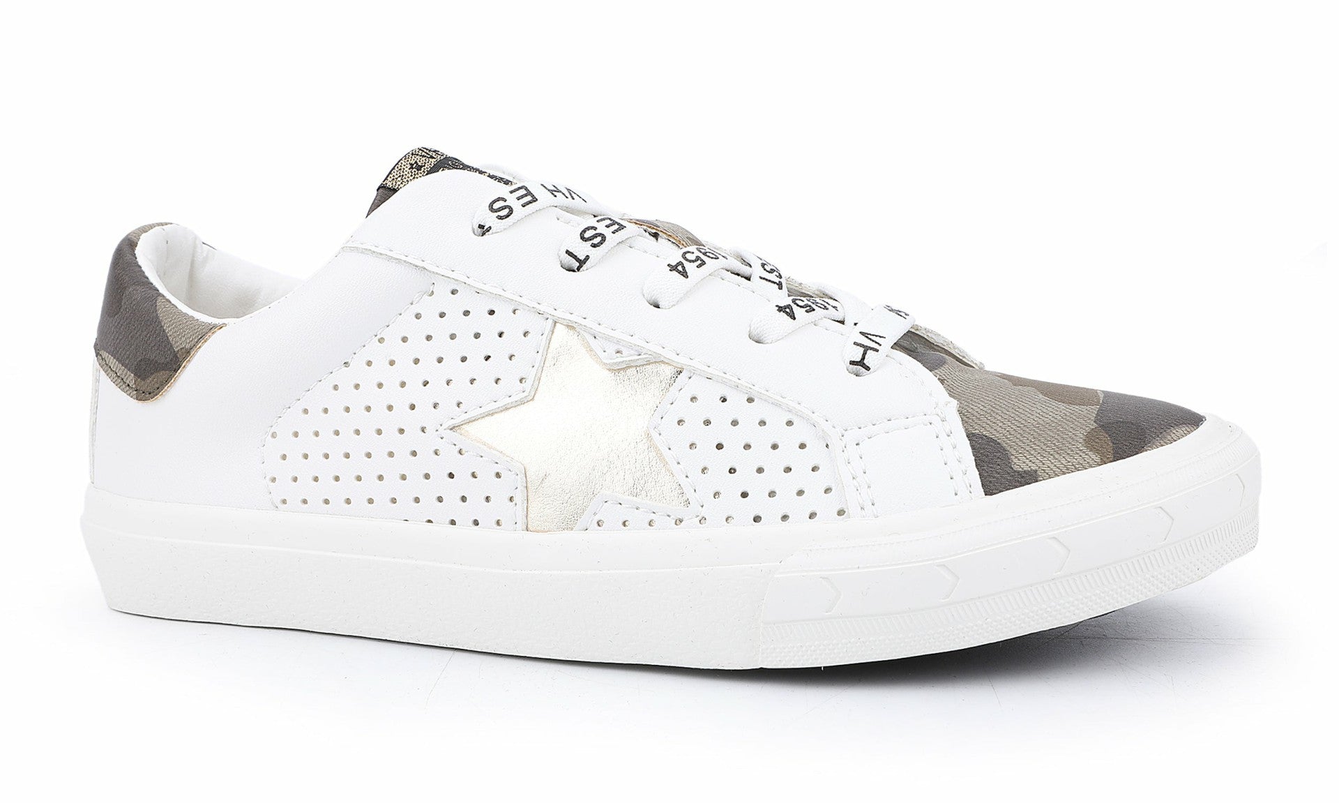 KIDS GLORIA - WHITE CAMO MULTI | Vintage Havana Shoes