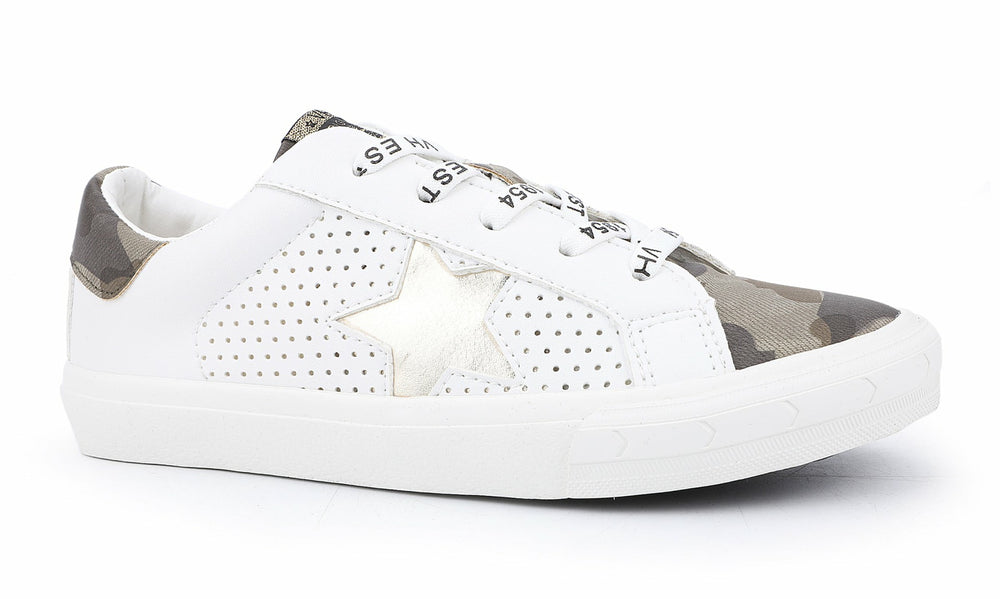 KIDS GLORIA - WHITE CAMO MULTI | Vintage Havana Shoes