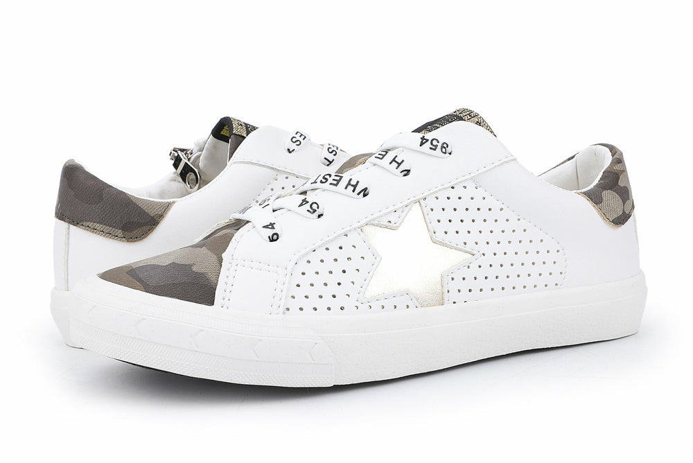 KIDS GLORIA - WHITE CAMO MULTI | Vintage Havana Shoes