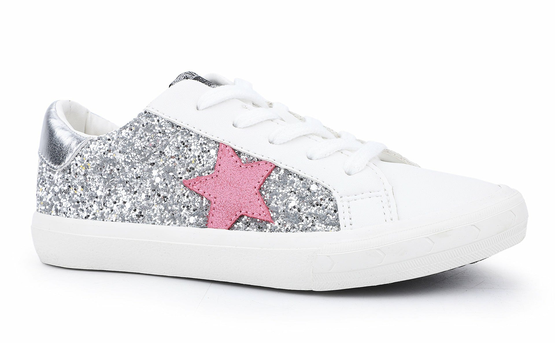 KIDS GLORIA - WHITE SILVER PINK | Vintage Havana Shoes
