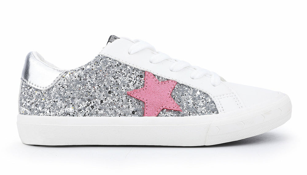 KIDS GLORIA - WHITE SILVER PINK | Vintage Havana Shoes
