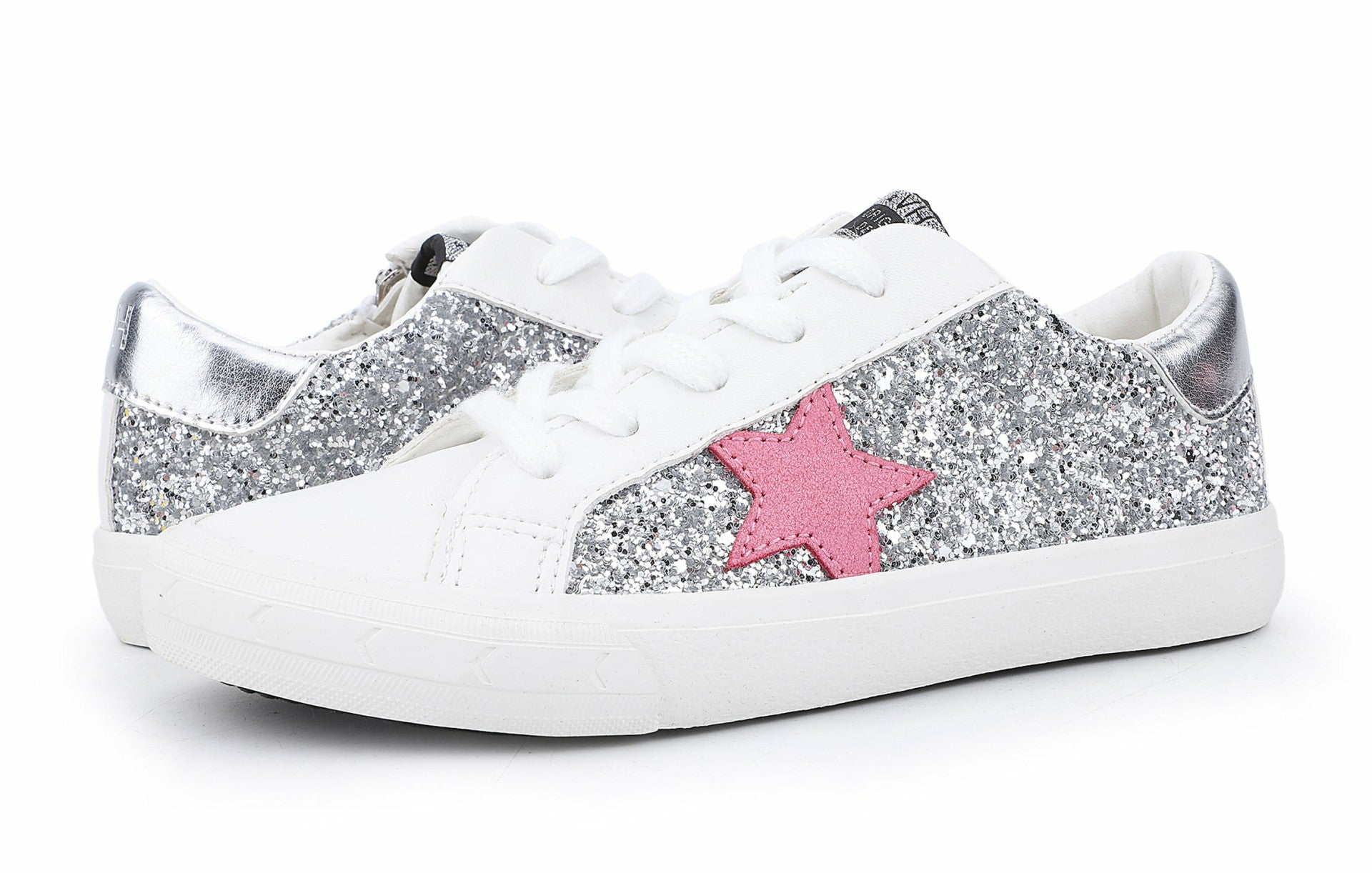 KIDS GLORIA - WHITE SILVER PINK | Vintage Havana Shoes