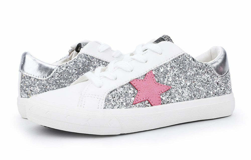 KIDS GLORIA - WHITE SILVER PINK | Vintage Havana Shoes