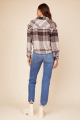 Chocolate Brown Flannel Plaid Shirting | Vintage Havana Women