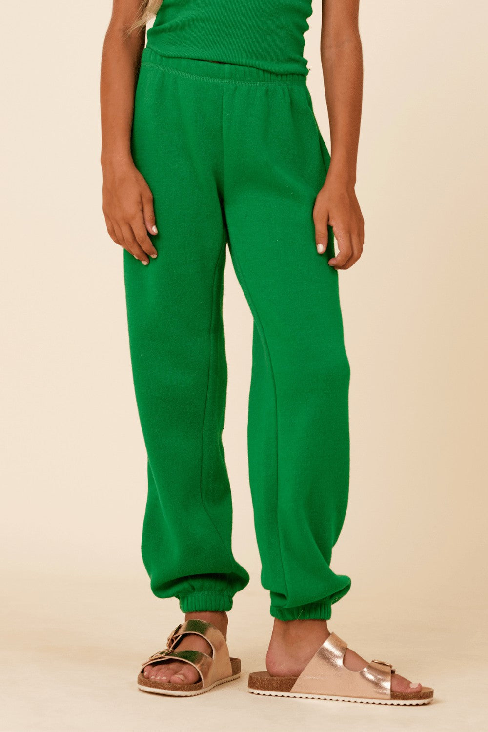 Kelly Green Slit Pocket Jogger | Vintage Havana Clothing