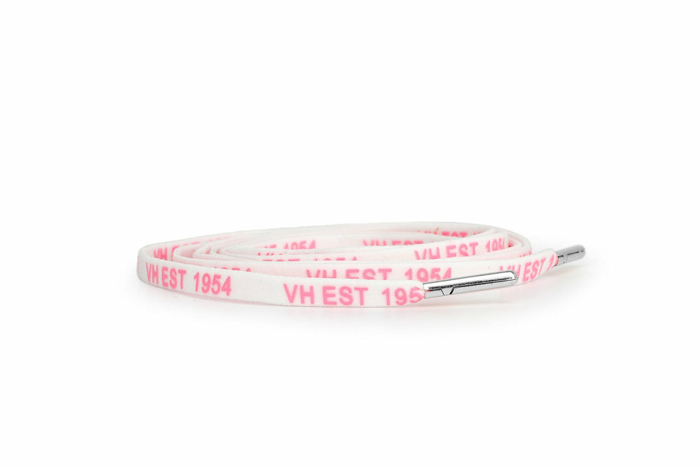 WHITE PINK SILVER TIP LACES | Vintage Havana Women