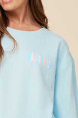 "Bridesmaid" Sea Blue Surf Wash Crewneck Sweatshirt | Vintage Havana Women