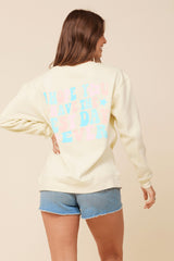 "Bridesmaid" Lemon Surf Wash Crewneck Sweatshirt | Vintage Havana Women