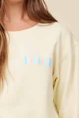 "Bridesmaid" Lemon Surf Wash Crewneck Sweatshirt | Vintage Havana Women