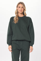 Deep Emerald Green Proweave Crewneck Sweatshirt | Vintage Havana Women