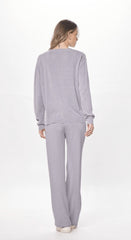 Cool Grey Plush Knit Crewneck | Vintage Havana Women
