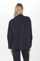 Black Poplin Shirting w/ Rhinestones | Vintage Havana Women