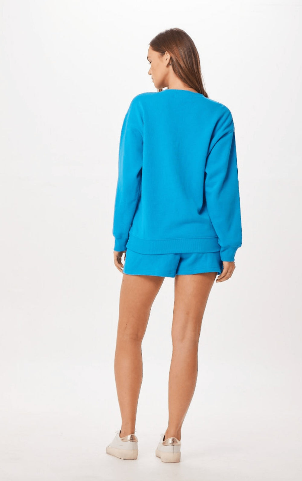 Bright Blue St. Tropez Jet Setter Surf Wash Crewneck | Vintage Havana Women