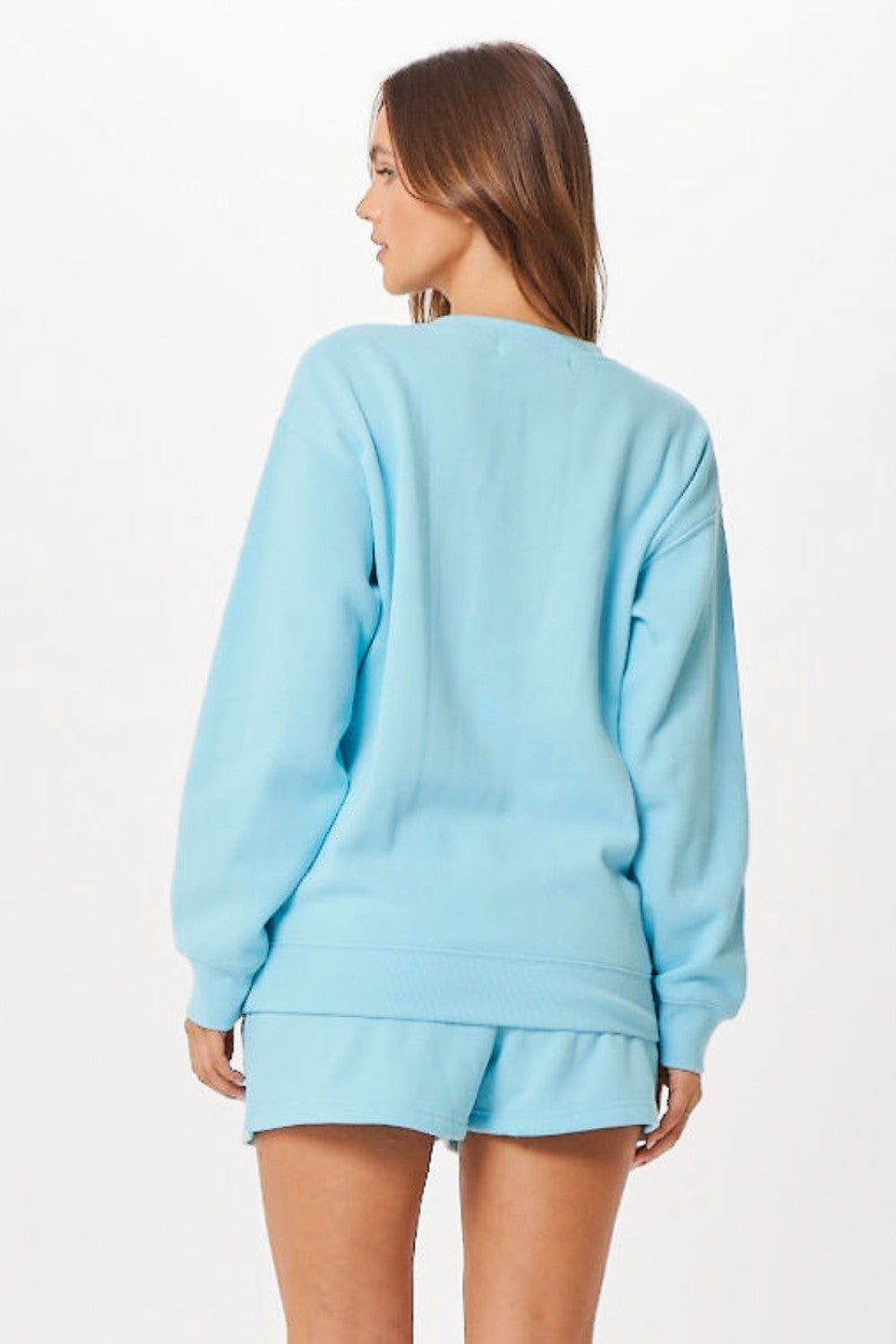 Tropical Blue Malibu Jet Setter Surf Wash Crewneck | Vintage Havana Women