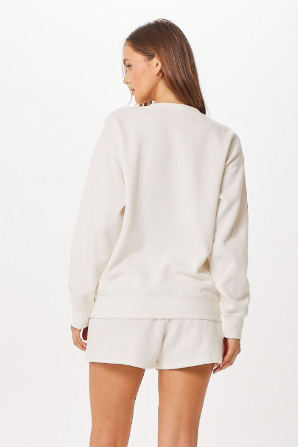 White St. Barth Jet Setter Surf Wash Crewneck | Vintage Havana Women