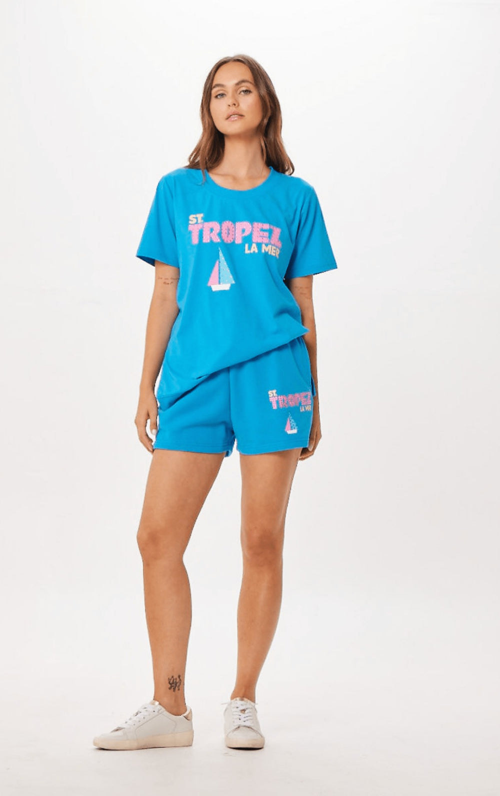 Bright Blue St. Tropez Jet Setter Surf Wash Shorts | Vintage Havana Women