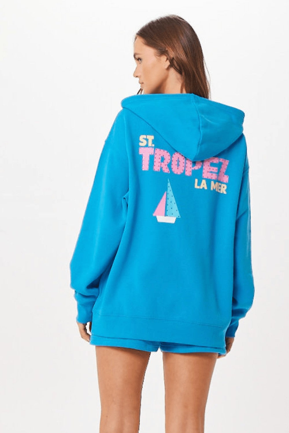 Bright Blue St. Tropez Jet Setter Surf Wash Zip Up | Vintage Havana Women