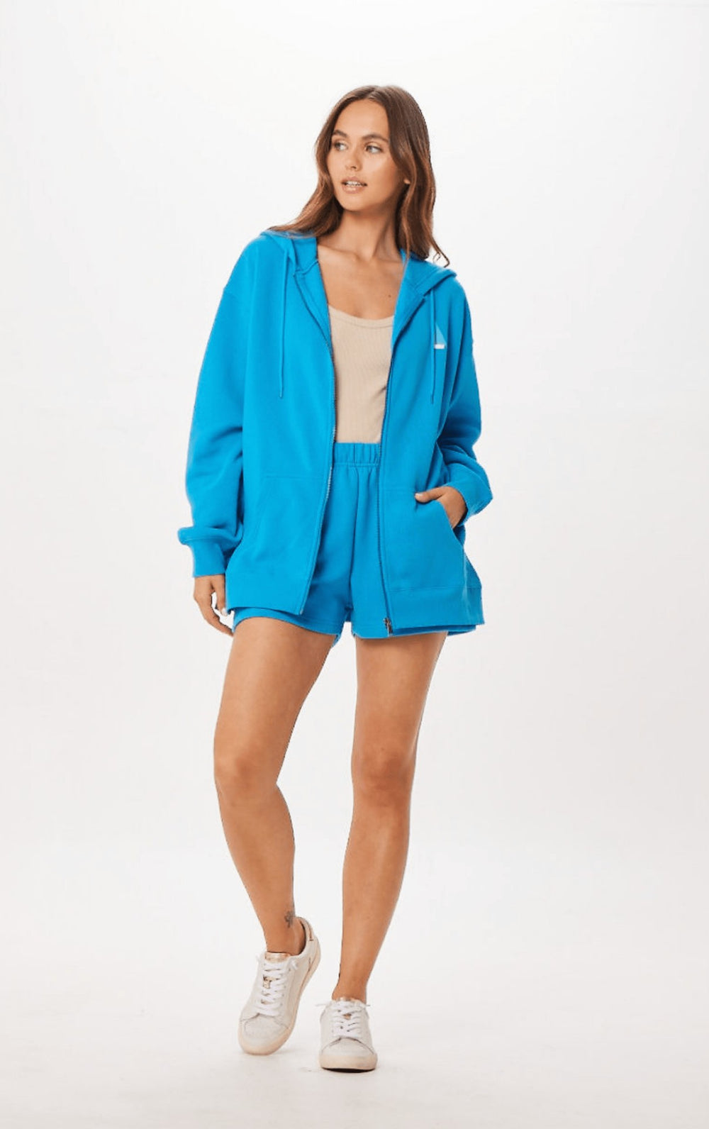 Bright Blue St. Tropez Jet Setter Surf Wash Zip Up | Vintage Havana Women