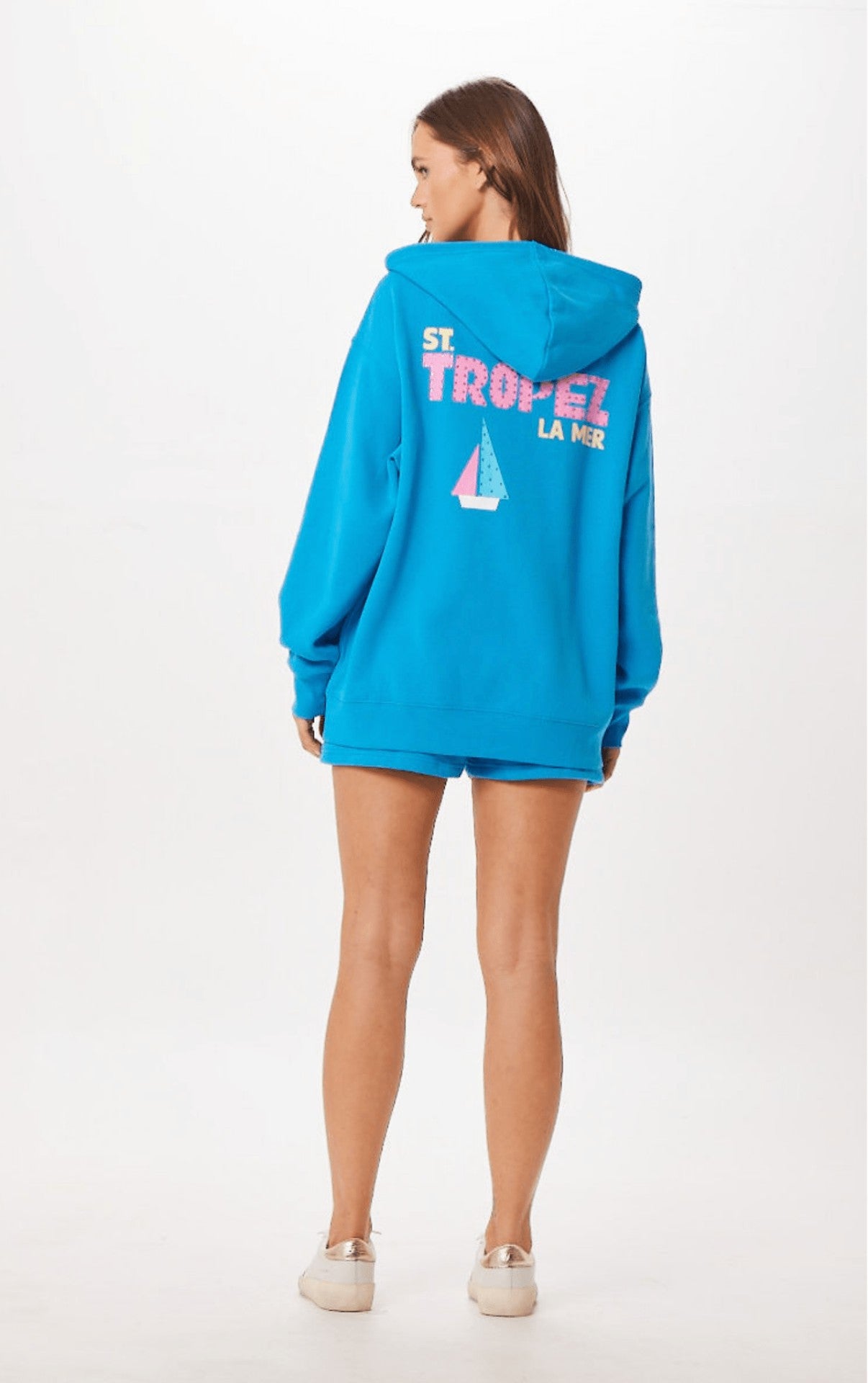 Bright Blue St. Tropez Jet Setter Surf Wash Zip Up | Vintage Havana Women