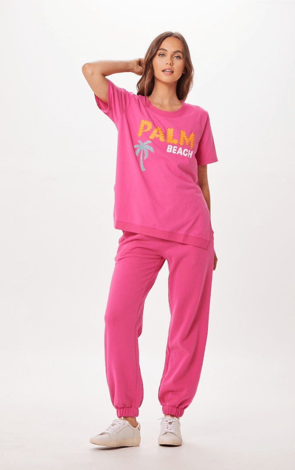 Hot Pink Palm Beach Jet Setter T-Shirt | Vintage Havana Women