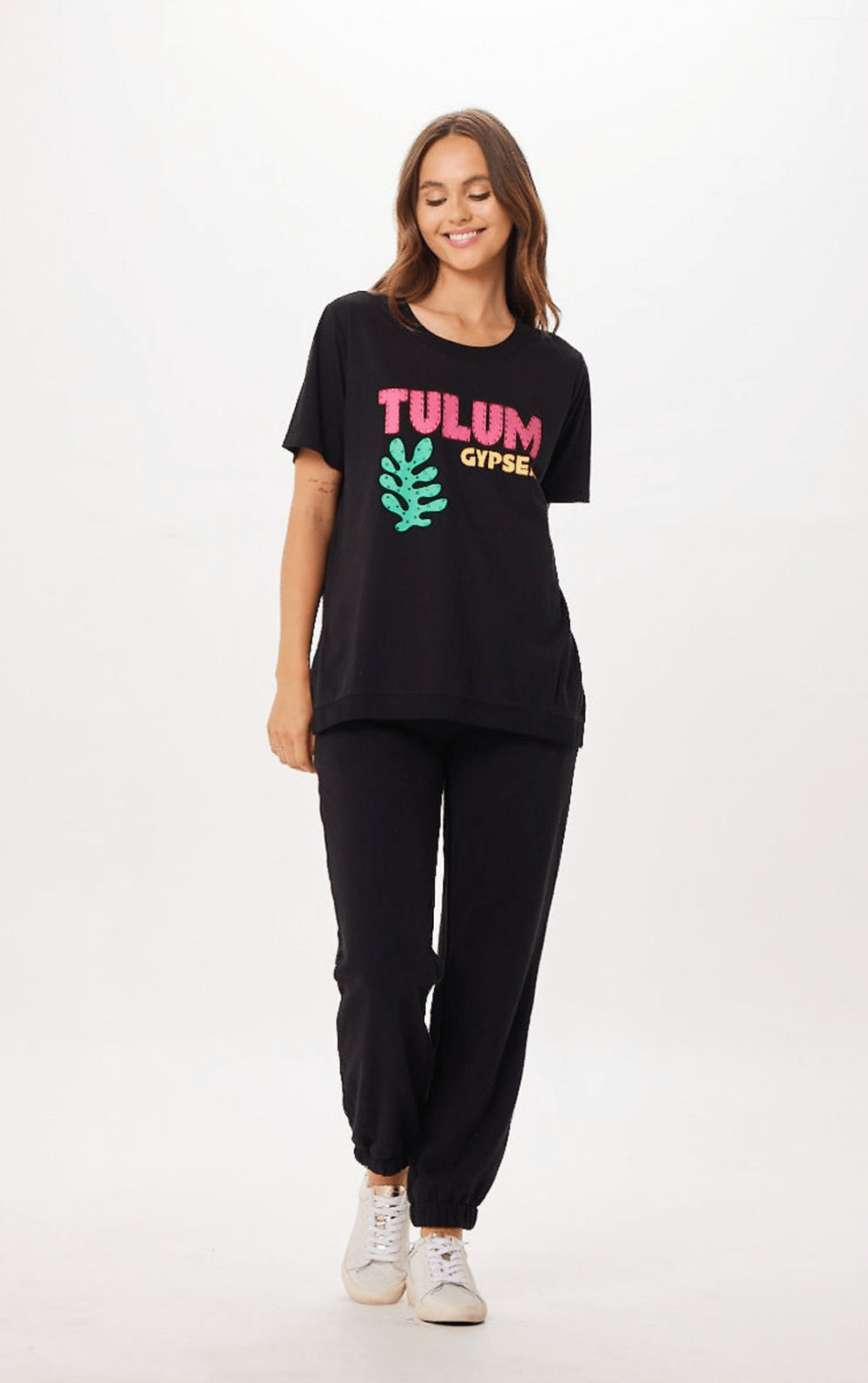 Black Tulum Jet Setter T-Shirt | Vintage Havana Women
