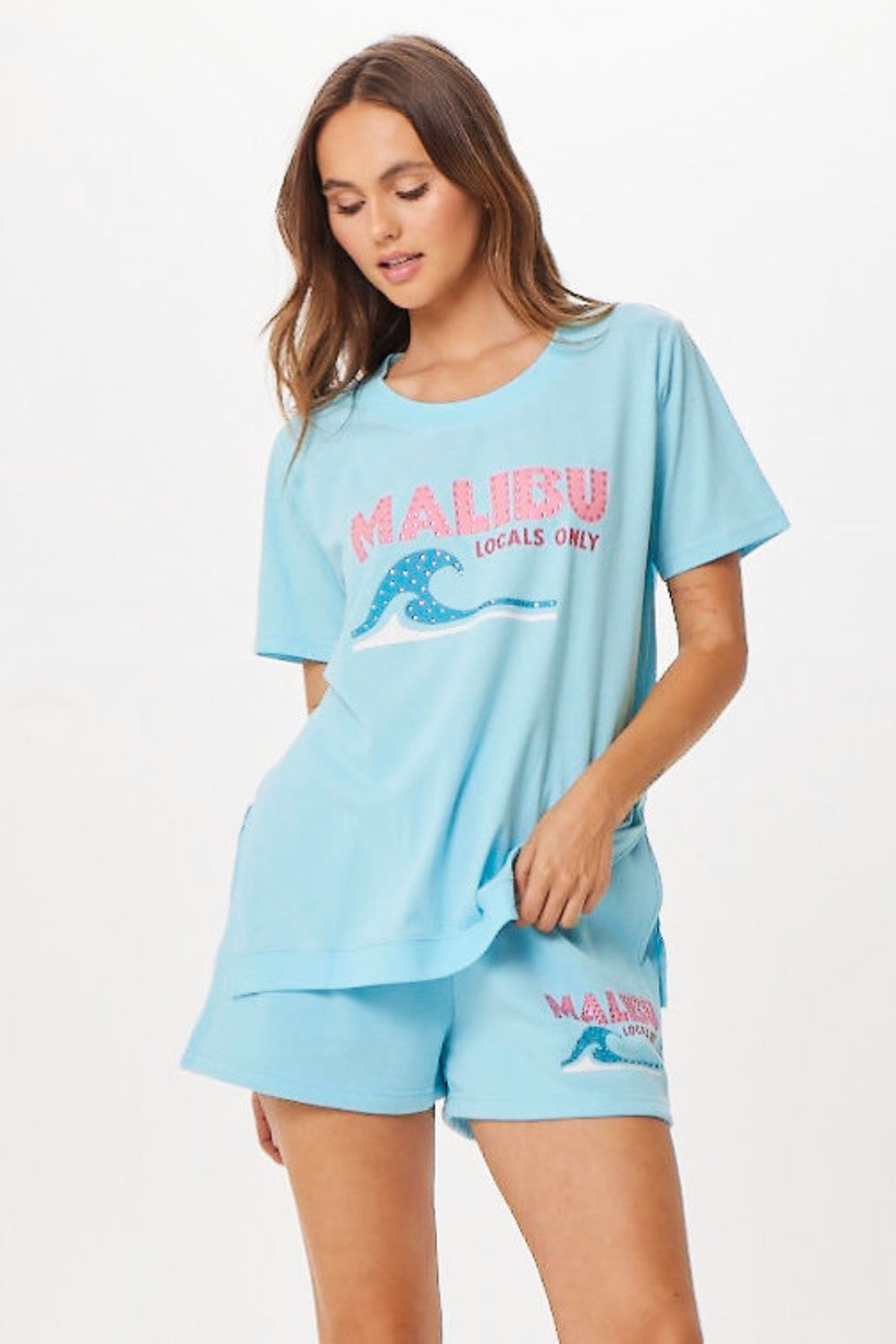 Tropical Blue Malibu Jet Setter T-Shirt | Vintage Havana Women