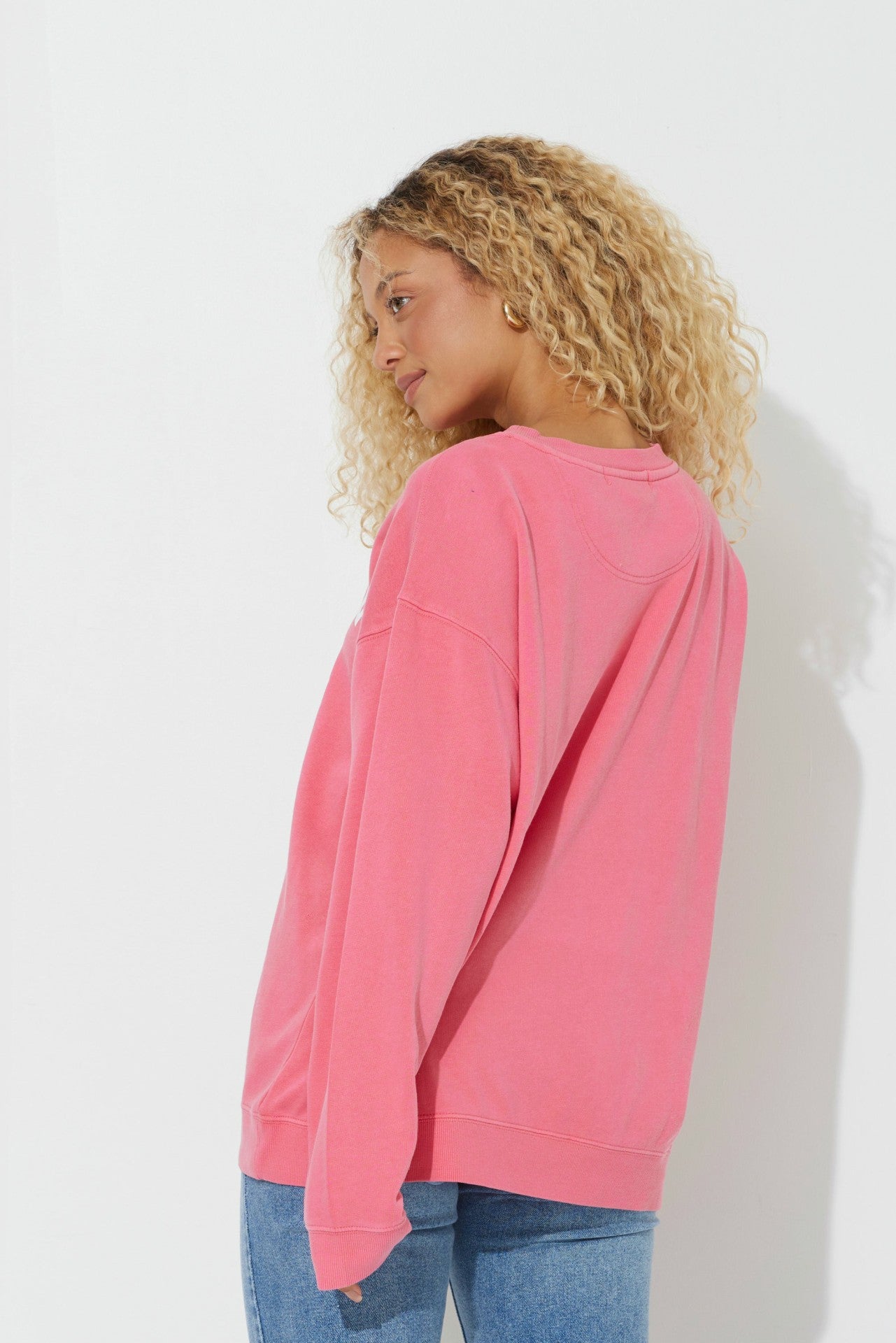 Red "Vintage University" Pigment Dyed Crewneck | Vintage Havana Women