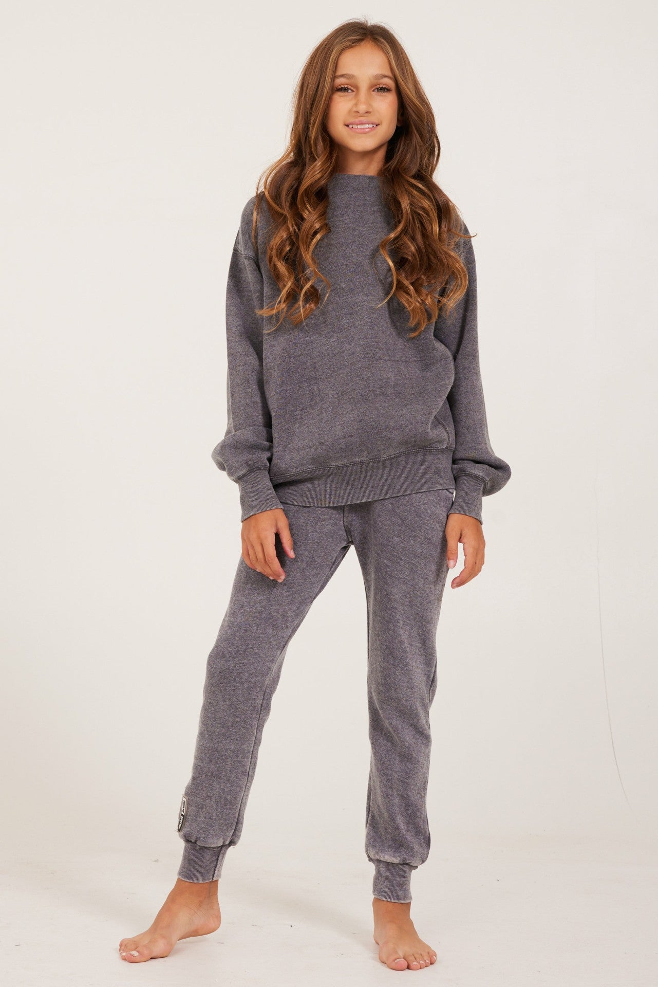 Unisex Burnout Fleece Long Sleeve Crewneck | Vintage Havana Clothing