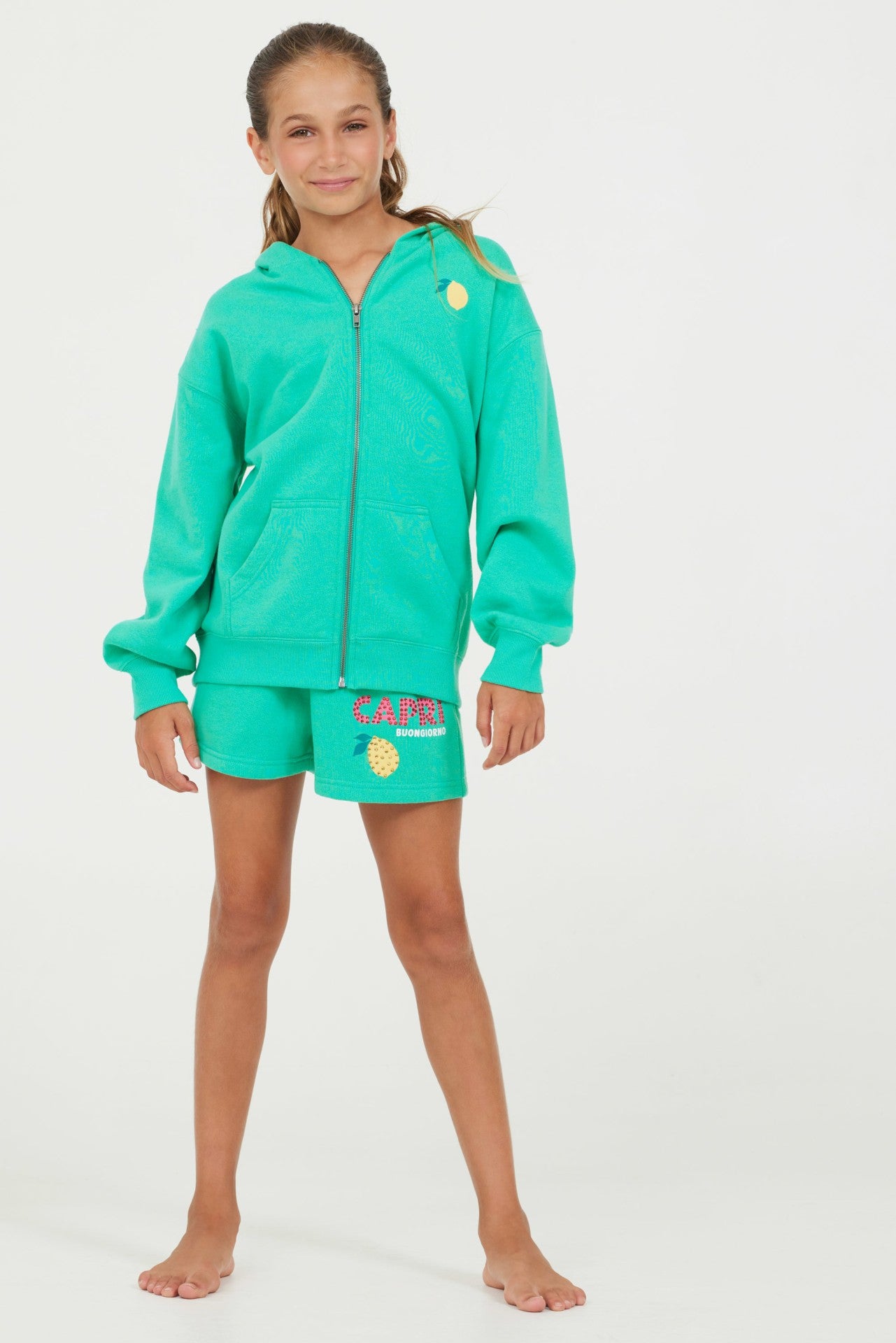 Surf Green Capri Shorts | Vintage Havana Clothing