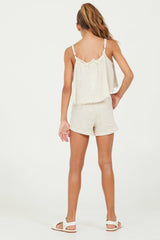 Sand Stone Washed Texture Flow Tank | Vintage Havana Clothing