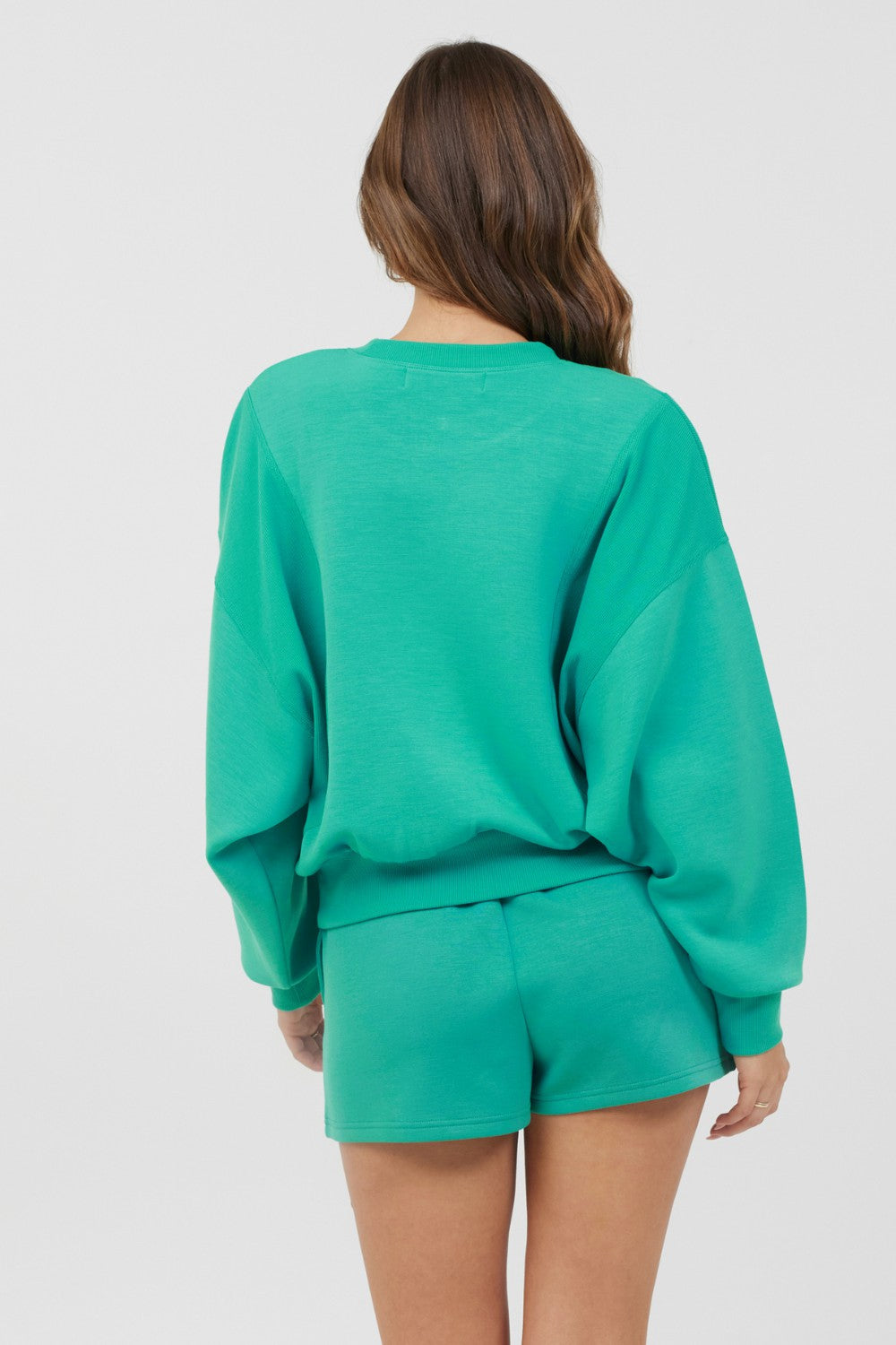Caribbean Turquoise Cloud Fleece Crewneck | Vintage Havana Women
