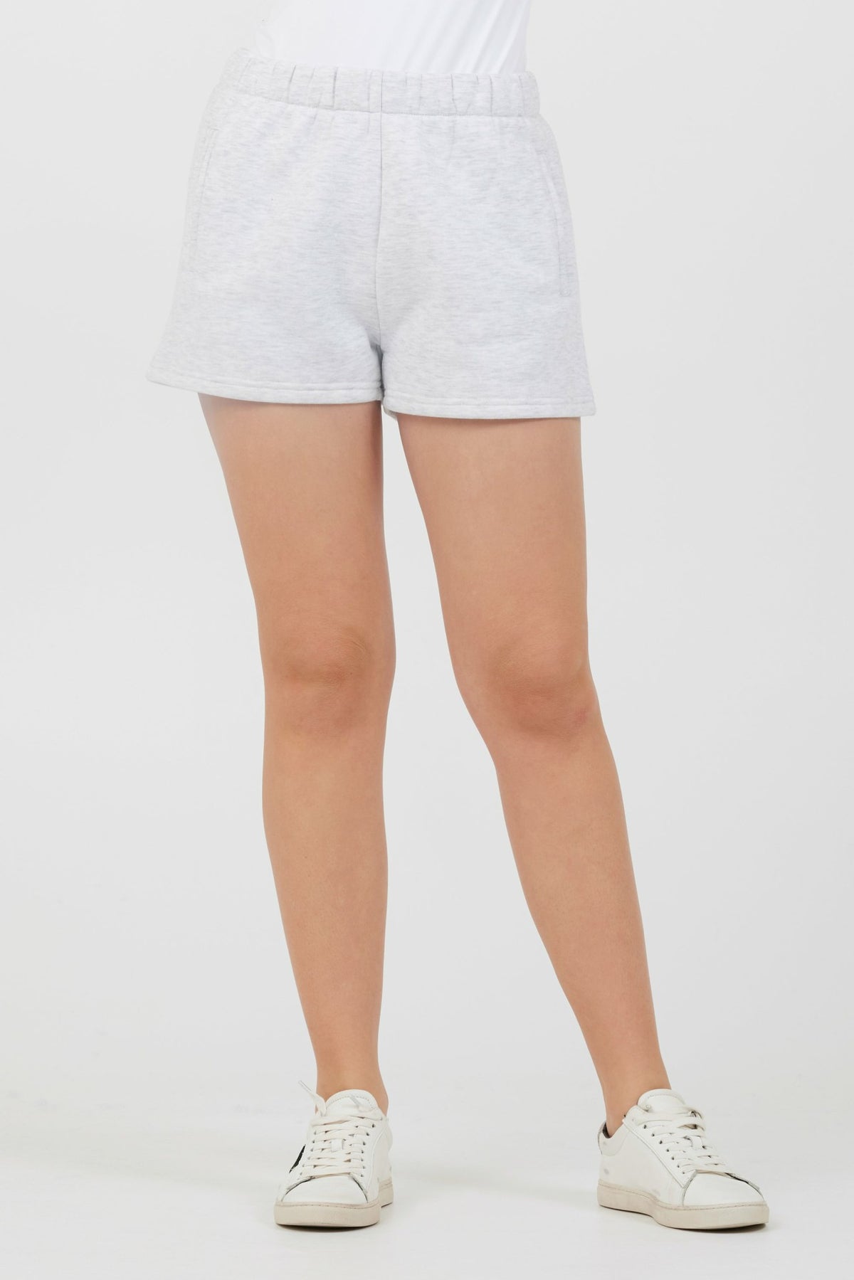 Grey Icicle Essential Fleece Shorts | Vintage Havana Women