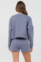 Storm Blue Essential Fleece Crewneck | Vintage Havana Women